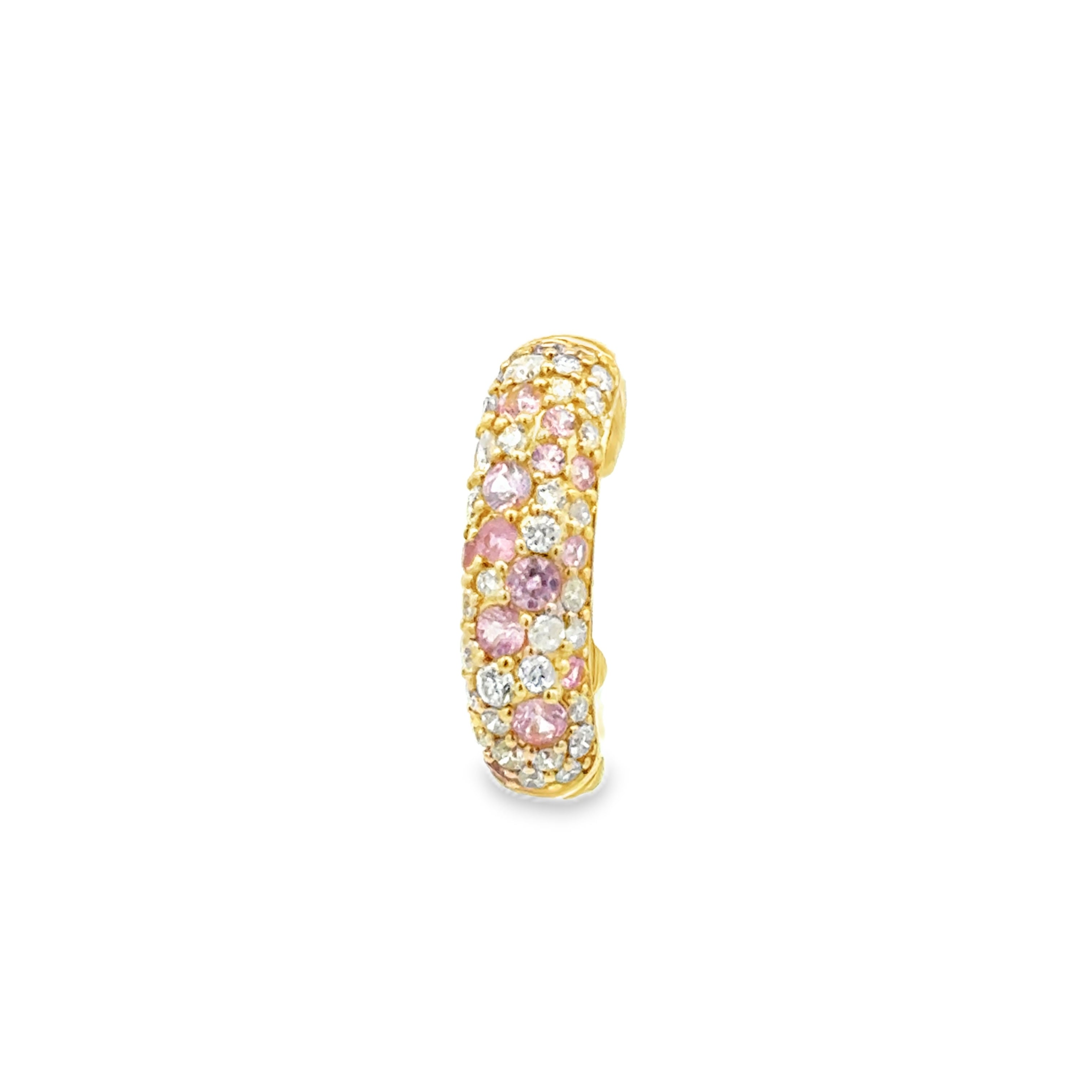 Pave Pink/Diamond Ear Cuff
