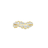 Double Wavy Diamond Cloud Ring