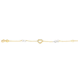 Baby Pearl & Pave Heart Bracelet