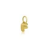 Mini Gold Bubble Initial Charm