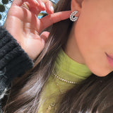 Diamond Loop Earrings