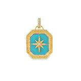 Turquoise Medallion Charm