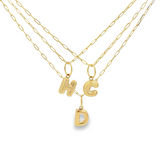 Mini Gold Bubble Initial Charm