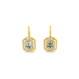 Green Amethyst Drop Earrings