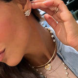 Diamond Cluster Studs- YG