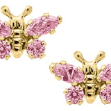 Pink Butterfly Baby Earrings