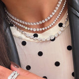 Graduated Tennis Necklace- 6.91 ct