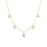 Hanging Clover Dainty Necklace YG