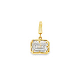 Lab Emerald Bezel Charm- 3.03 ct