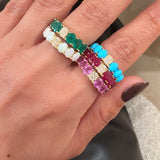 Pink Sapphire Half Band