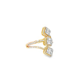 Triple Square Statement Ring
