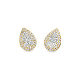 Diamond Cluster Pear Studs