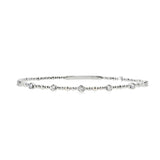 Ball Chain & Diamond Flex Bangle WG