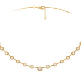 Yellow Diamond Bezel Necklace