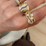 Gold Open Front Ring