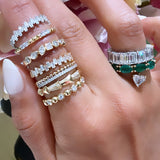 Gold Ball & Diamond Ring