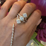 Triple Square Statement Ring