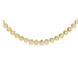 Graduated Bezel Tennis Necklace