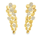 Shiny Gold & Diamond Long Earrings
