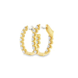 Oval Diamond Hoops