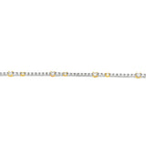 White & Yellow Diamond Tennis Bracelet