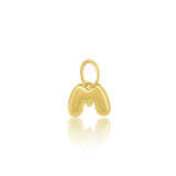 Mini Gold Bubble Initial Charm