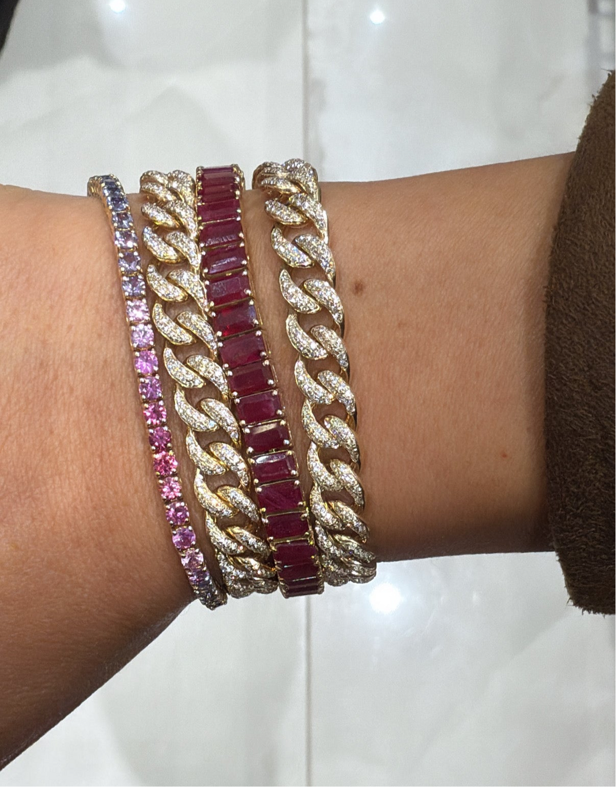 Diamond Cuban Chain Bracelet (6.5 inch)
