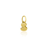 Mini Gold Bubble Initial Charm