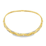 Matte Gold & Diamond Cloud Collar Necklace