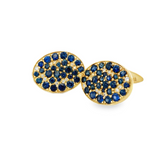 Oval Sapphire Cufflinks- YG