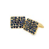 Rectangle Sapphire Cufflinks- YG