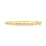 Gold Bangle With Diamond Pears