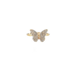 Pave Butterfly Ring YG