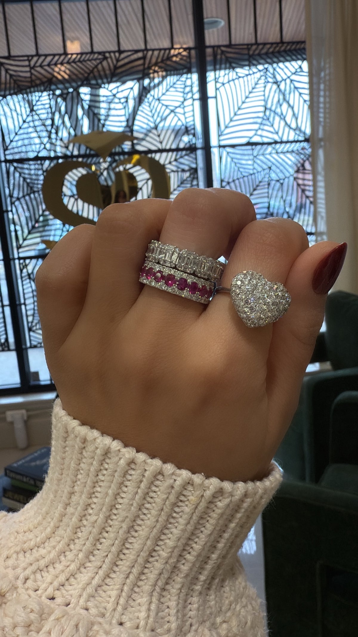 Illusion Emerald Eternity Band