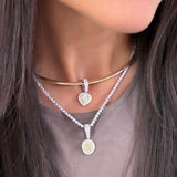 Oval Yellow Diamond Enhancer