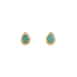 Pear Opal Studs