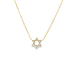 Diamond Star Of David Necklace