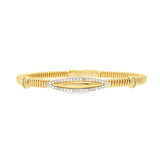 Gold Flex Bangle with Diamond Detailing