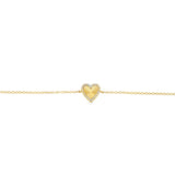 Fluted Heart Dainty Bracelet