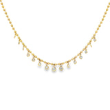 Ball Chain Bezel Diamonds Necklace