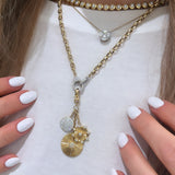 Fluted Diamond Triple Charm