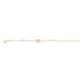 Pearls & Gold Heart Baby Bracelet