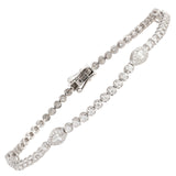 Buttercup Tennis Bracelet With Pear Stations