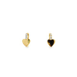 Gold Heart Huggies