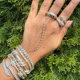 Italian Flex Bangle with Diamonds and Turquoise