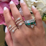 Fluted Wrap Ring With Pears