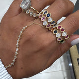 Multicolor Hexagon Ring