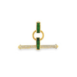 Emerald/Diamond Toggle Charm