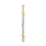 Bezel Tennis Bracelet With Yellow Diamond Pears