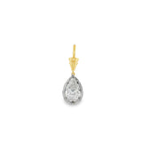 Lab Pear Charm With Black Rhodium